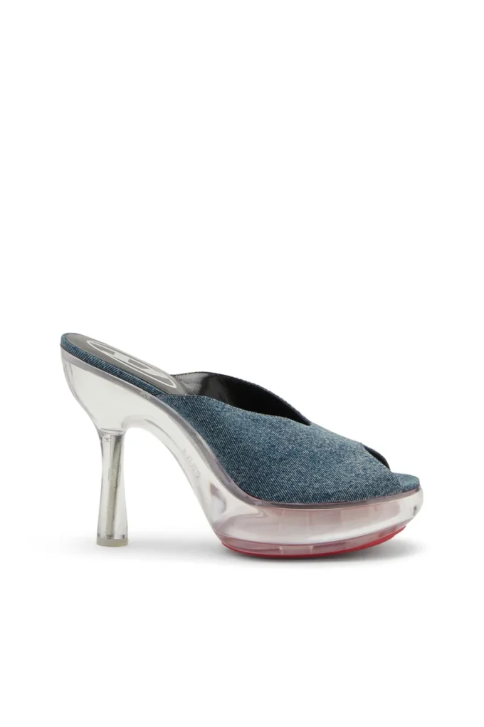 d-lake platform sdl D-Lake-Platform mules in denim and plexiglass