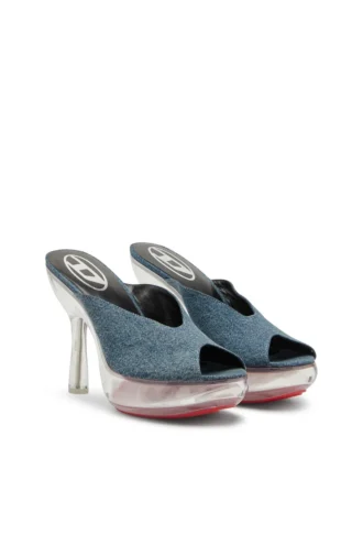 d-lake platform sdl D-Lake-Platform mules in denim and plexiglass