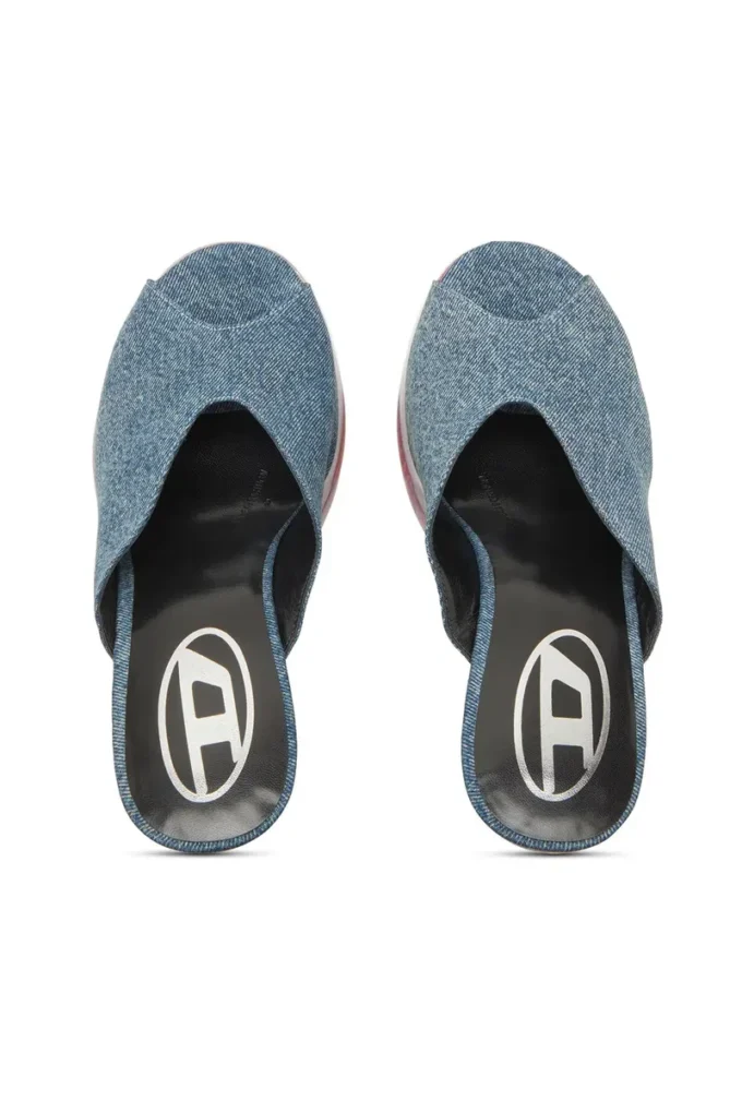 d-lake platform sdl D-Lake-Platform mules in denim and plexiglass