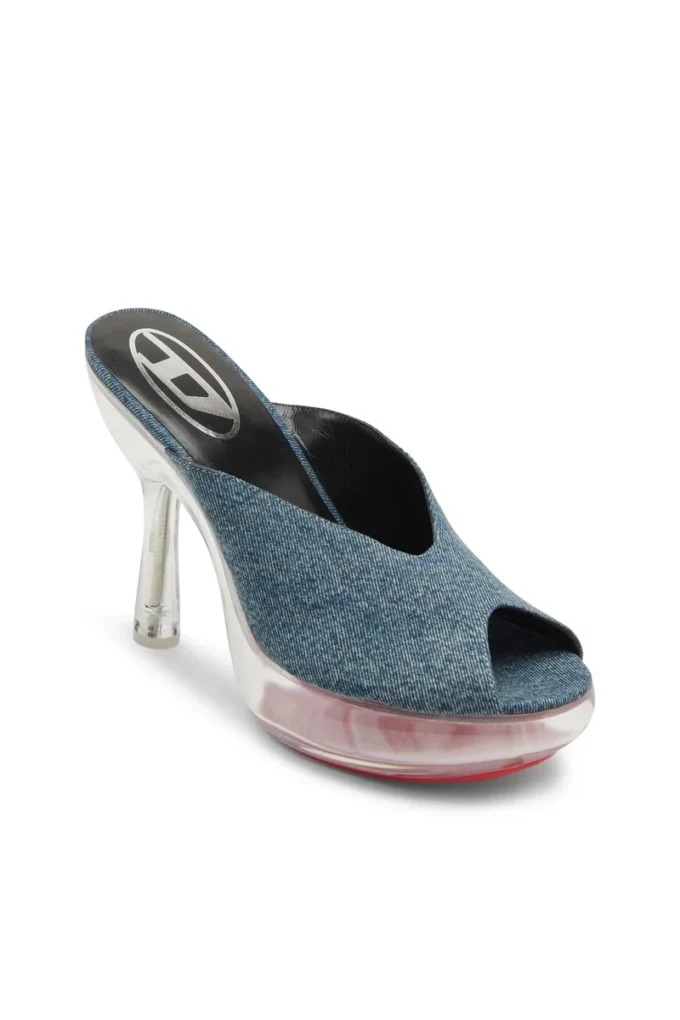 d-lake platform sdl D-Lake-Platform mules in denim and plexiglass
