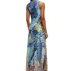 d-leele Destroyed jersey gown with poster print
