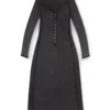 d-ley Midi dress in faded ribbed jersey