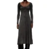 d-ley Midi dress in faded ribbed jersey