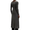 d-ley Midi dress in faded ribbed jersey