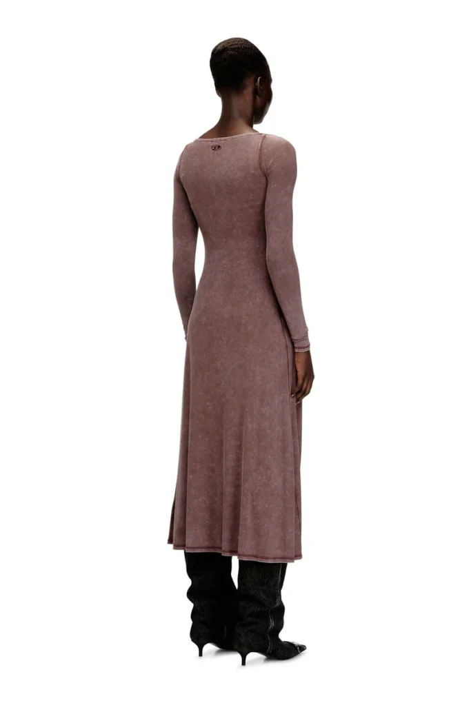 d-ley Midi dress in faded ribbed jersey