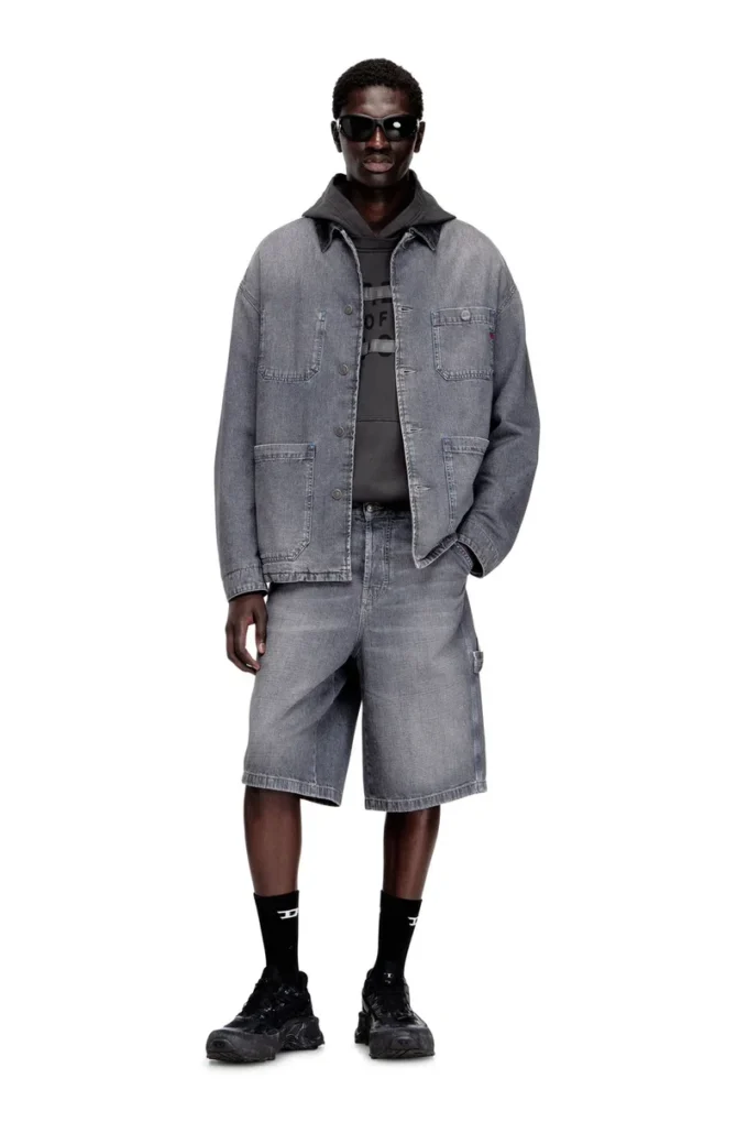 d-livery-w-short Relaxed-fit denim shorts