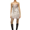 d-longy Mini dress with foil print