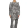 d-lot-fsh Coat in Prince of Wales jacquard denim