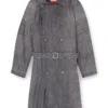 d-matthew-s Trench coat in patterned denim