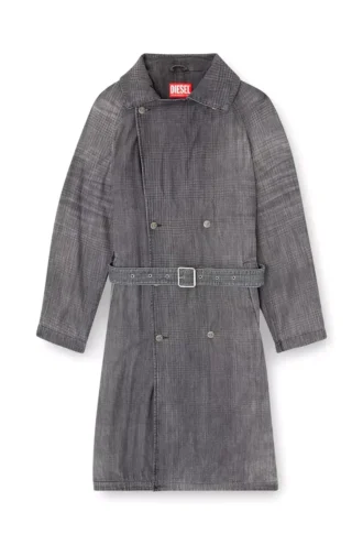 d-matthew-s Trench coat in patterned denim