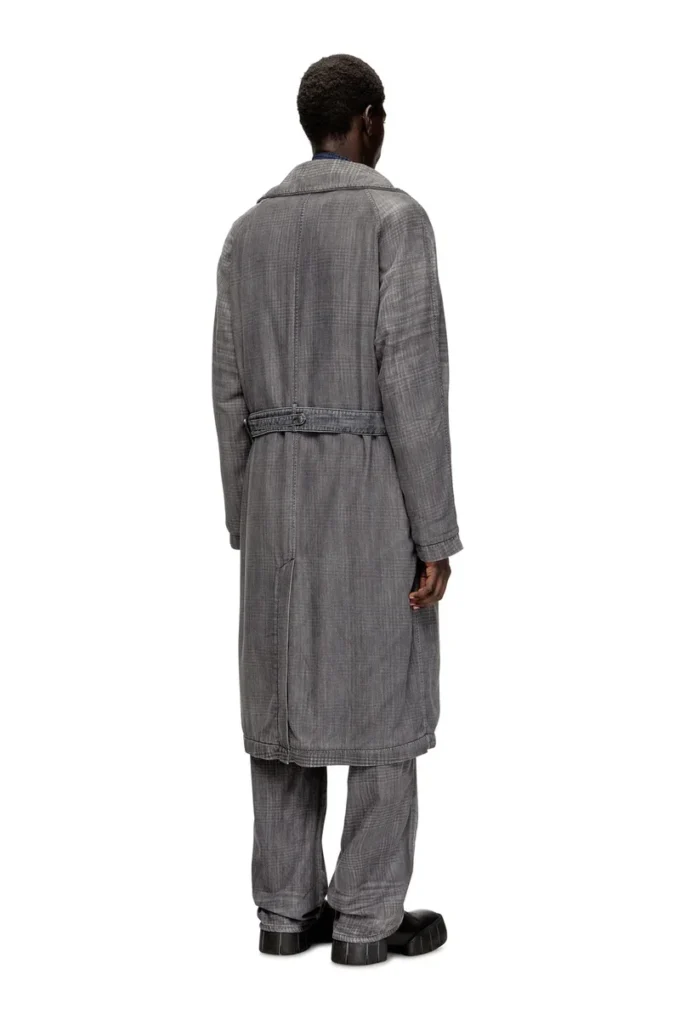 d-matthew-s Trench coat in patterned denim