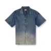d-nabil-s3 Bowling shirt in gradient fluid denim