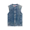 d-nata-fse Sleeveless denim top with biker details