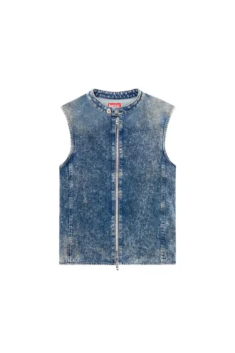d-nata-fse Sleeveless denim top with biker details