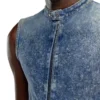 d-nata-fse Sleeveless denim top with biker details