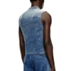 d-nata-fse Sleeveless denim top with biker details