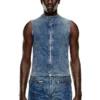 d-nata-fse Sleeveless denim top with biker details