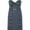 d-ony Midi dress in denim-look jersey