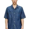 d-paroshort Bowling shirt in denim
