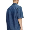 d-paroshort Bowling shirt in denim