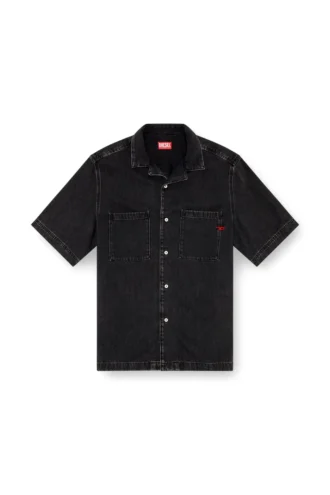 d-paroshort Bowling shirt in Tencel denim