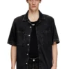 d-paroshort Bowling shirt in Tencel denim