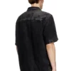 d-paroshort Bowling shirt in Tencel denim