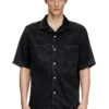 d-paroshort Bowling shirt in Tencel denim