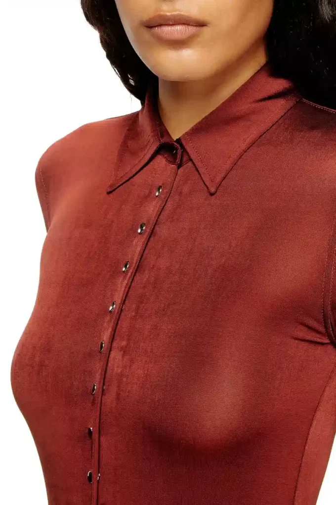 d-pol Polo mini dress with front buttons