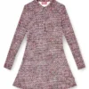 d-polyna Lycra dress with bouclé print