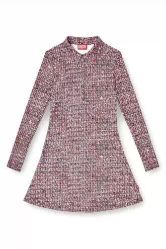 d-polyna Lycra dress with bouclé print