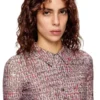 d-polyna Lycra dress with bouclé print