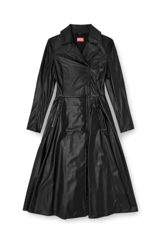 d-ragon Midi coat dress with biker details