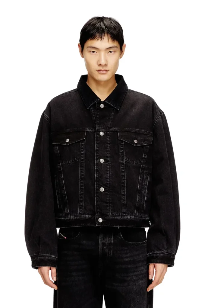 d-ranger-t Padded trucker jacket in denim