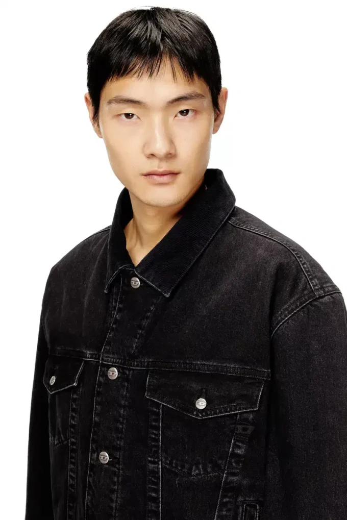 d-ranger-t Padded trucker jacket in denim