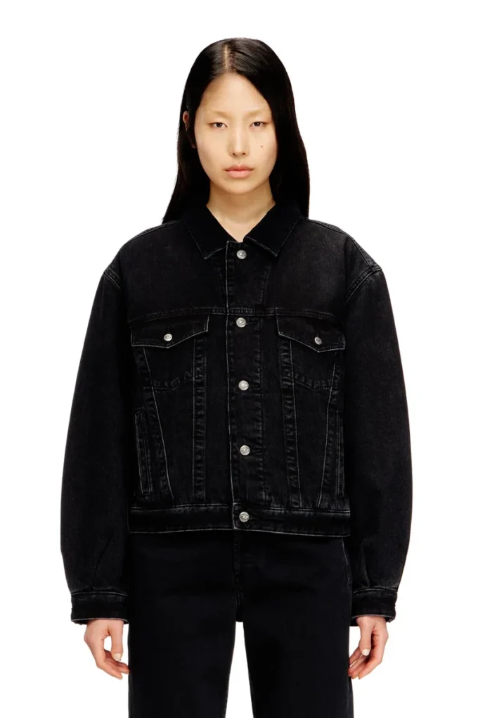 d-ranger-t Padded trucker jacket in denim