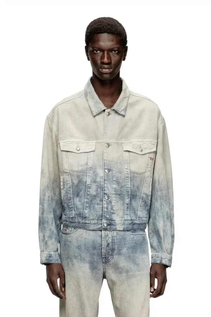 d-ranger Trucker jacket in Prince of Wales jacquard denim