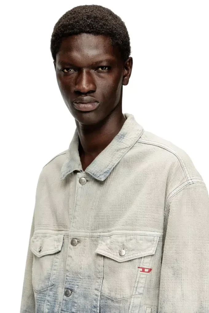 d-ranger Trucker jacket in Prince of Wales jacquard denim