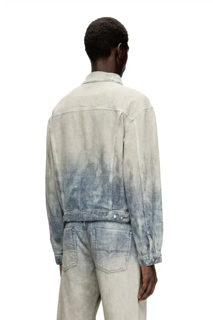d-ranger Trucker jacket in Prince of Wales jacquard denim