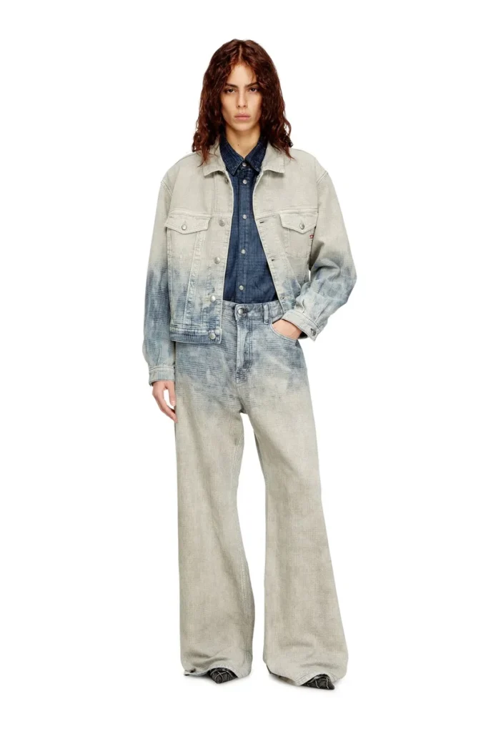 d-ranger Trucker jacket in Prince of Wales jacquard denim