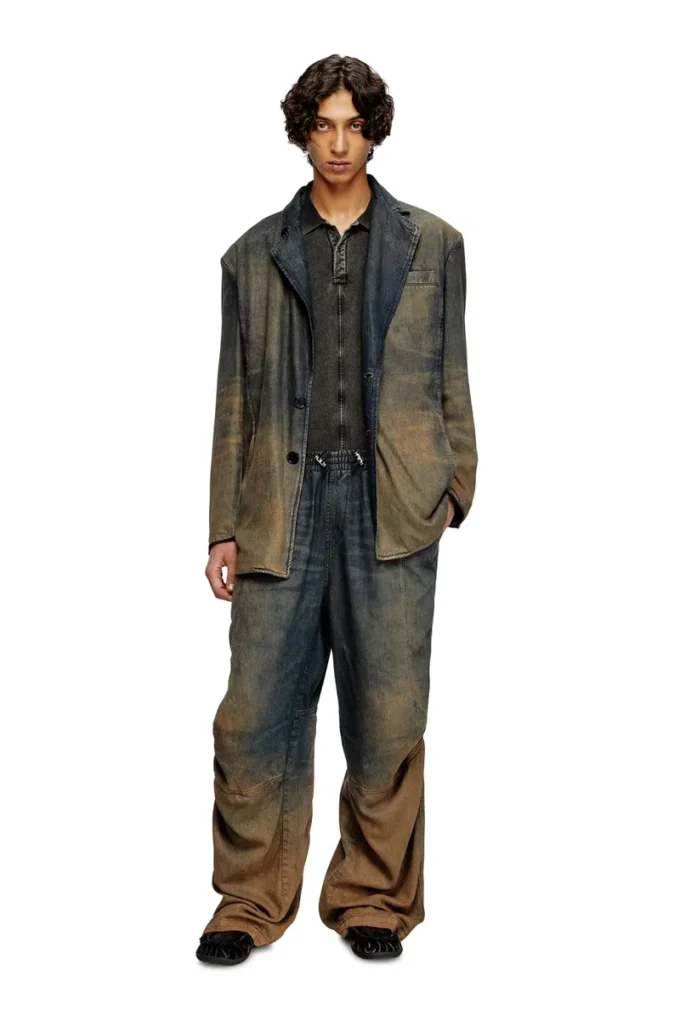 d-reg-s Blazer in fluid shaded denim