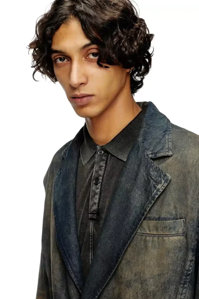 d-reg-s Blazer in fluid shaded denim