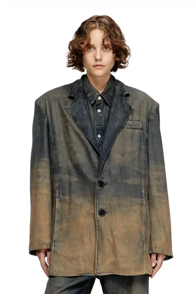 d-reg-s Blazer in fluid shaded denim