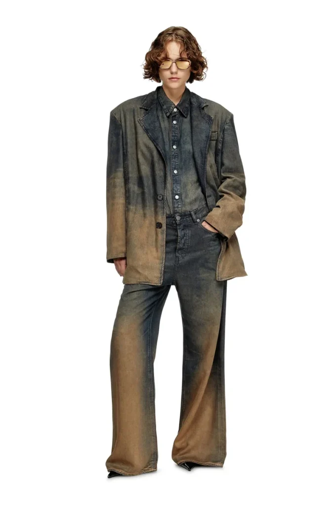 d-reg-s Blazer in fluid shaded denim