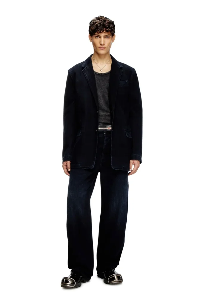 d-reger-d Blazer in lightly treated denim