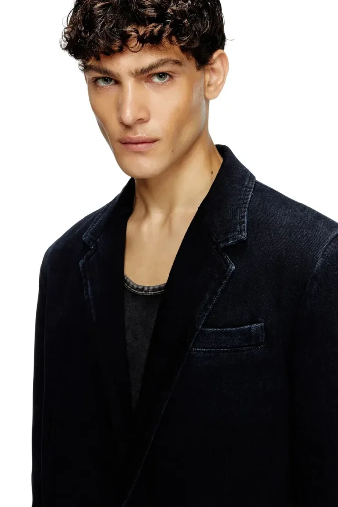 d-reger-d Blazer in lightly treated denim