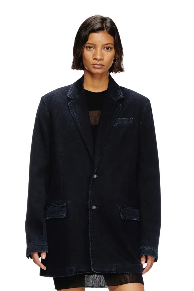 d-reger-d Blazer in lightly treated denim