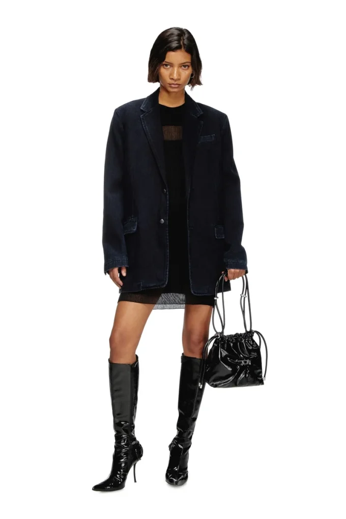 d-reger-d Blazer in lightly treated denim