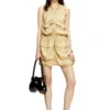 d-resden Cargo dress in treated viscose-nylon