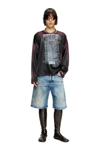 d rixford s denim shorts with lyrics print 1 330x495 - d-rixford-s Denim shorts with lyrics print